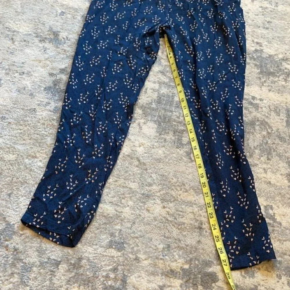 NWT See U Soon Anthropologie Blue Slim Ankle Trouser Pants Office Career Sz 4